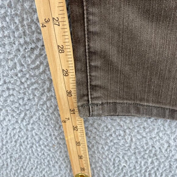 Chicos Jeans Womens 0.5 US 6 Brown Platinum Denim Ultimate Fit Slim Leg Stretch - Picture 7 of 11